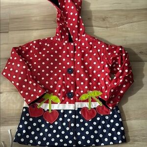 Cherry Polka Dot Raincoat